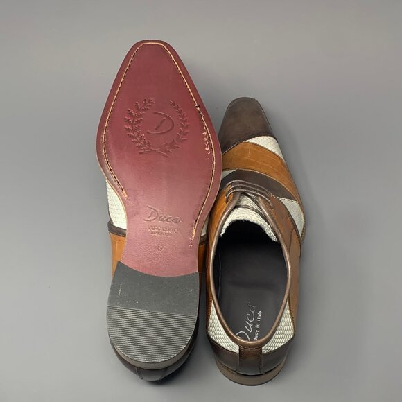 *NEW* / DUCA "Imperio" / Genuine Italian Calfskin / Tri Tone Derby / Men's 14 - Picture 11 of 13